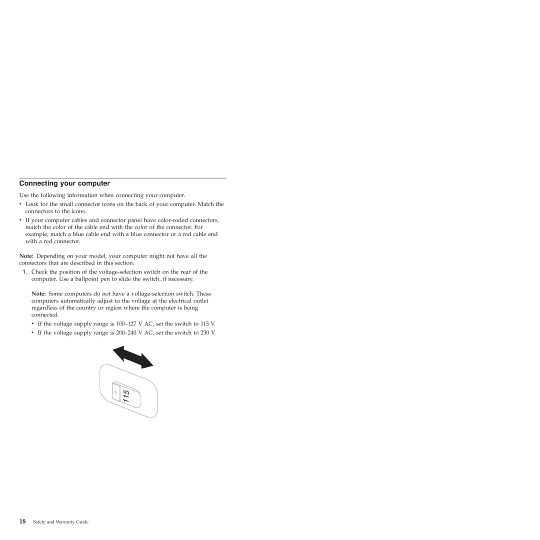 Lenovo 6175 manual Connecting your computer 