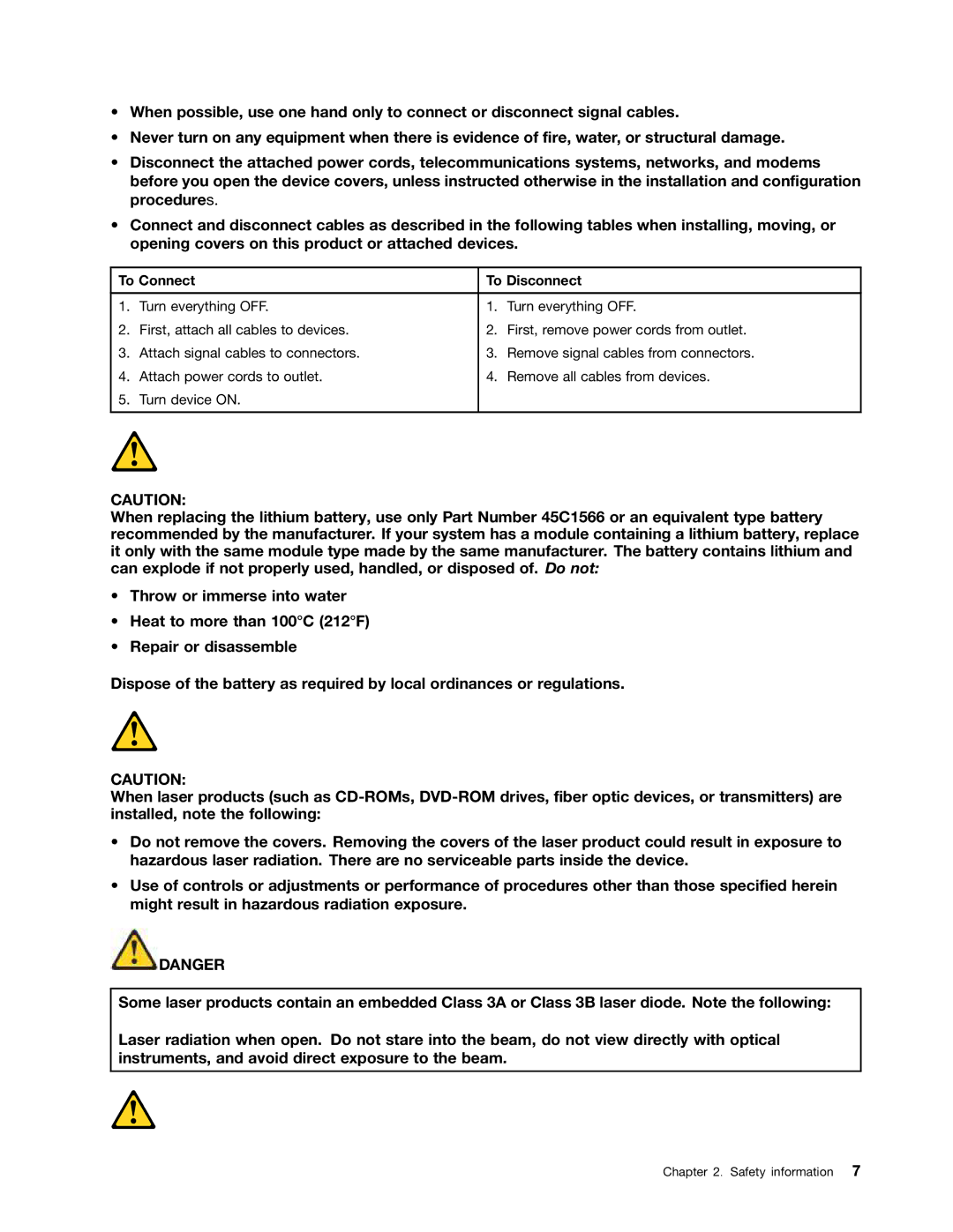 Lenovo 6397, 6395, 6394, 6393, 6396 manual To Connect To Disconnect 