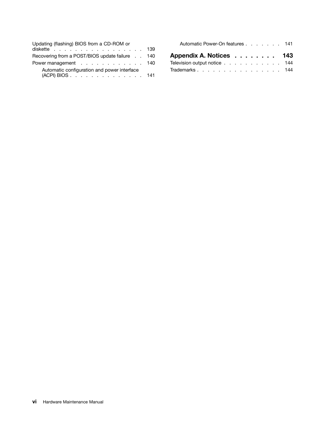 Lenovo 6394, 6395, 6393, 6397, 6396 manual Appendix A. Notices 143 