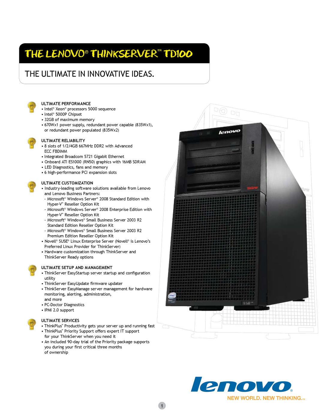 Lenovo 6399-14x, 6429-14x, 6429-15x, 6399-13x, 6429-16x manual Ultimate in Innovative Ideas, Ultimate Services 