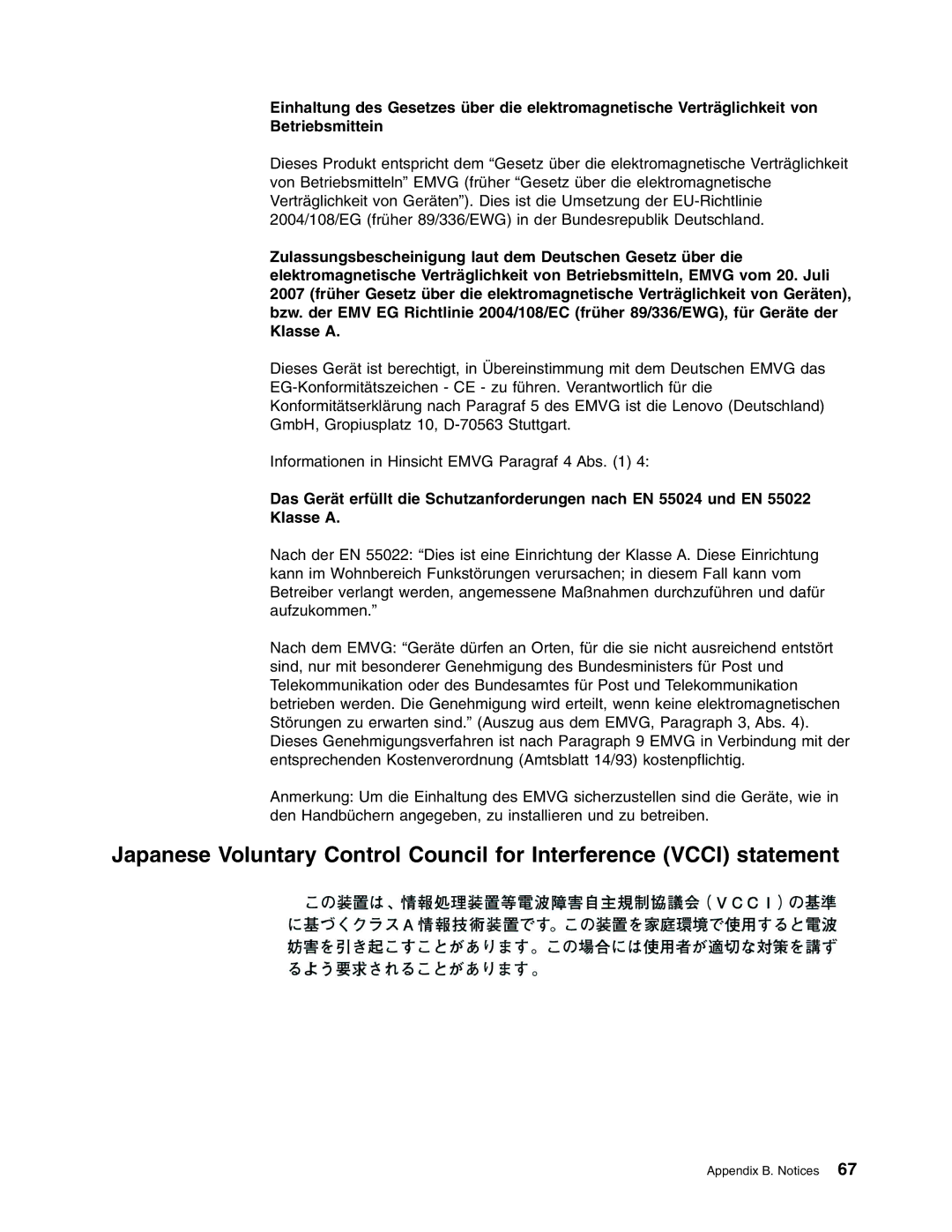 Lenovo 6437, 6438, 6436, 6435 manual Appendix B. Notices 