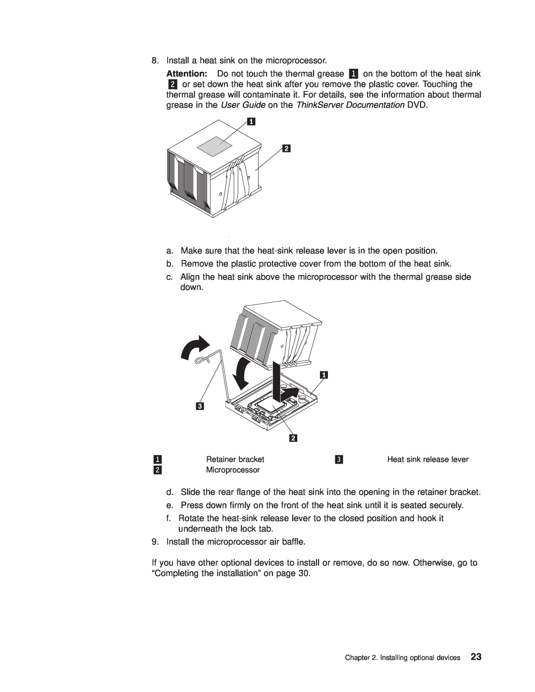 Lenovo 6446, 6447, 6445, 6444 manual Install a heat sink on the microprocessor 