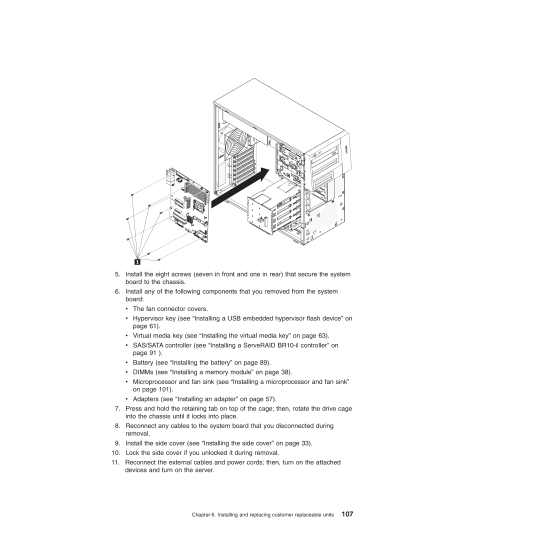 Lenovo 6525, 6523, 6524, 6530, 6522, 6526, 6528, 6529 manual Installing and replacing customer replaceable units 