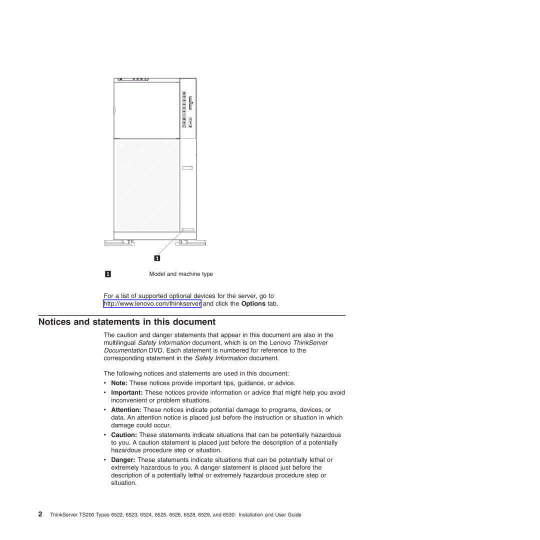 Lenovo 6530, 6523, 6524, 6525, 6522, 6526, 6528, 6529 manual Model and machine type 