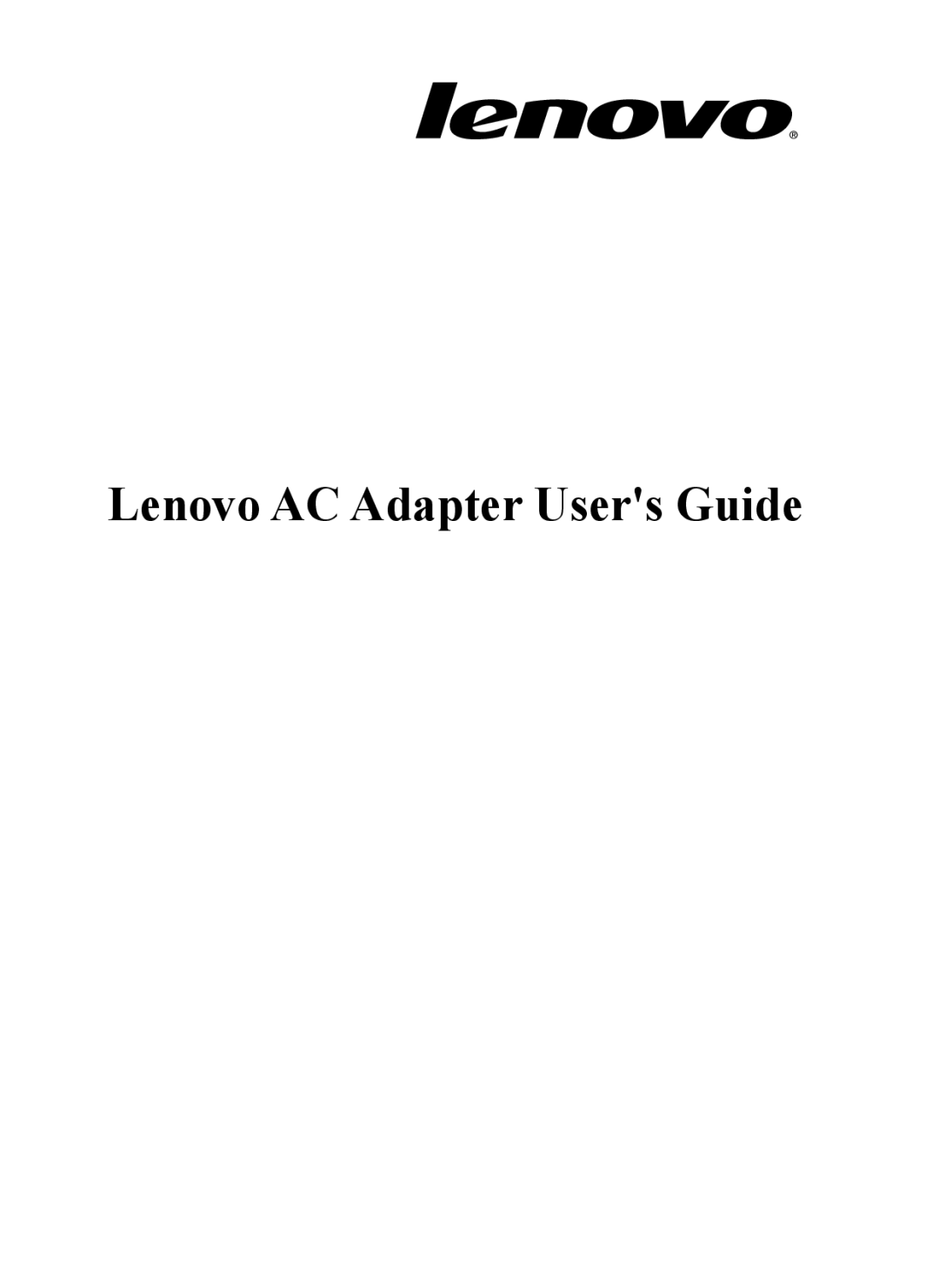 Lenovo 0C19868, 65W manual Lenovo AC Adapter Users Guide 