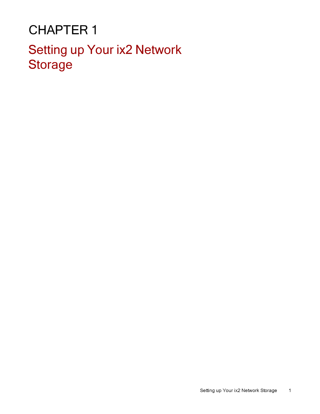 Lenovo 70A69000NA, 70A69003NA, 70A69001NA manual Chapter, Setting up Your ix2 Network Storage 