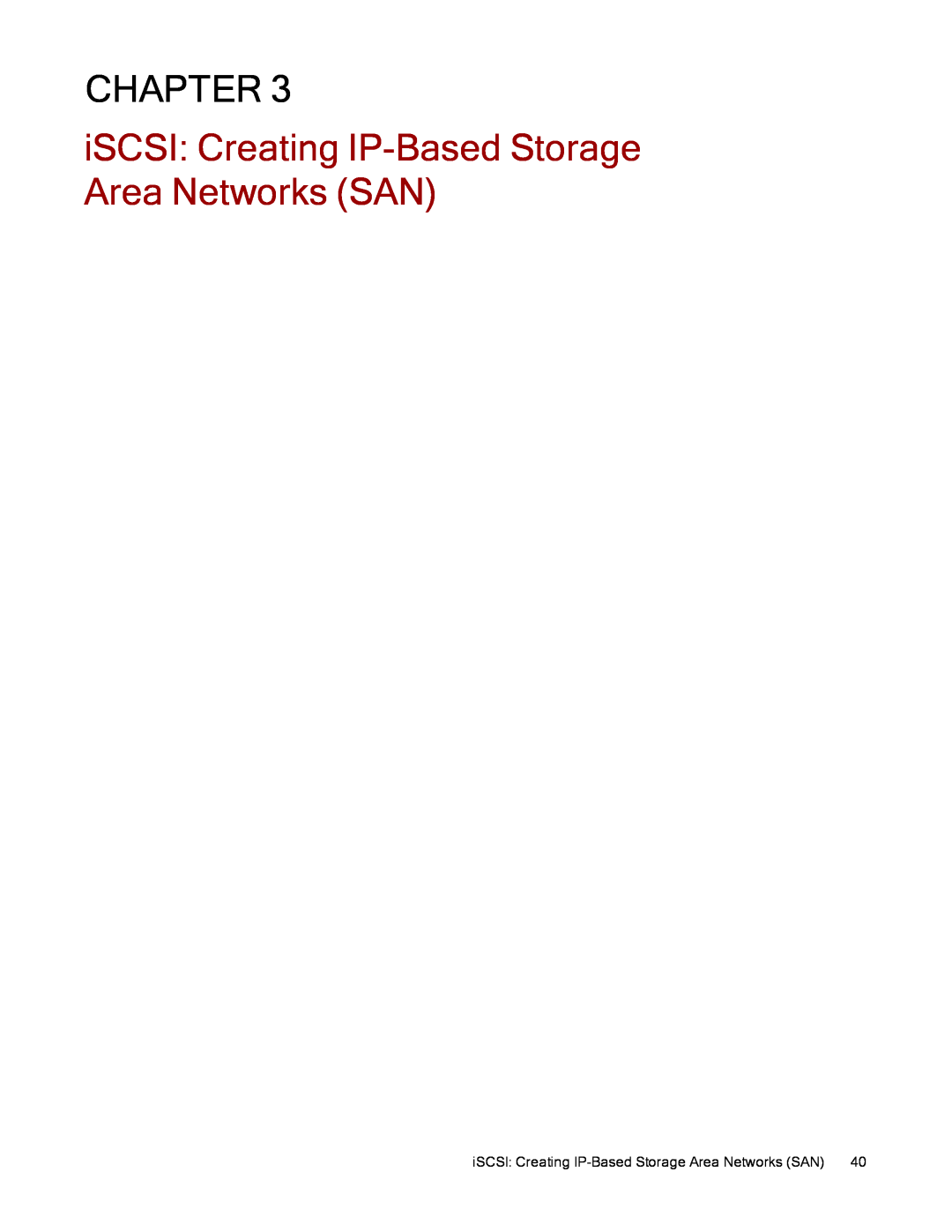 Lenovo 70B89000NA, 70B89003NA, 70B89001NA manual iSCSI Creating IP-Based Storage Area Networks SAN, Chapter 