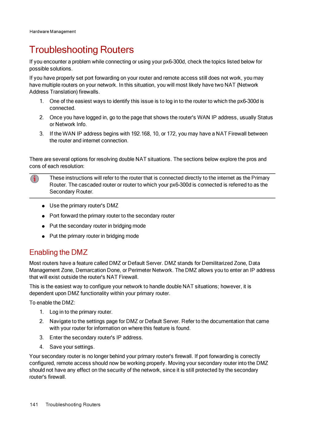 Lenovo 70BG9000NA manual Troubleshooting Routers, Enabling the DMZ 