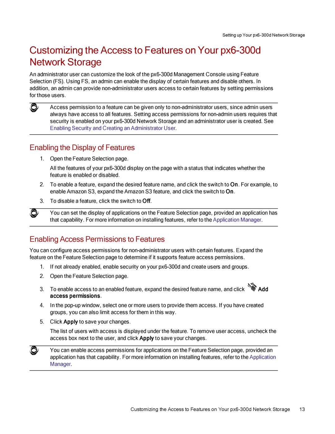 Lenovo 70BG9000NA manual Enabling the Display of Features, Enabling Access Permissions to Features 