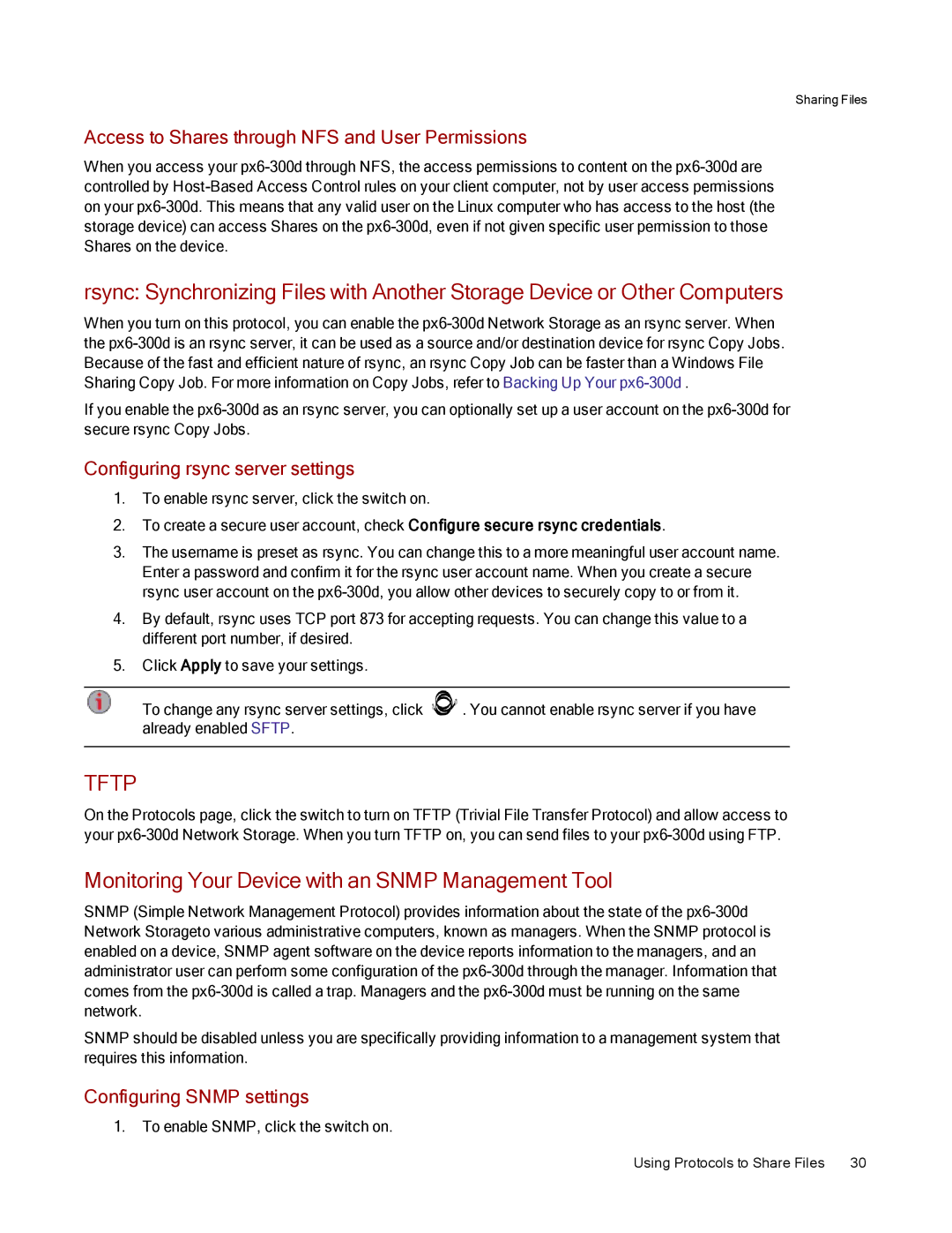 Lenovo 70BG9000NA Monitoring Your Device with an Snmp Management Tool, Access to Shares through NFS and User Permissions 