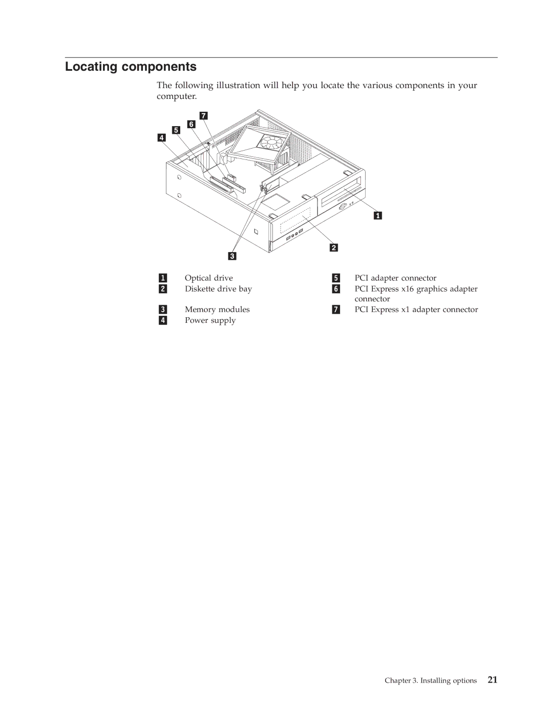 Lenovo 7398, 7397, 7392, 7391, 7396, 7390 manual Locating components 