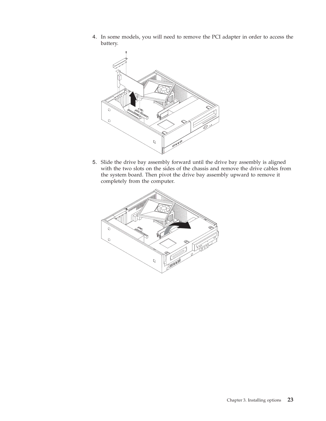 Lenovo 7390, 7397, 7392, 7391, 7398, 7396 manual Installing options 