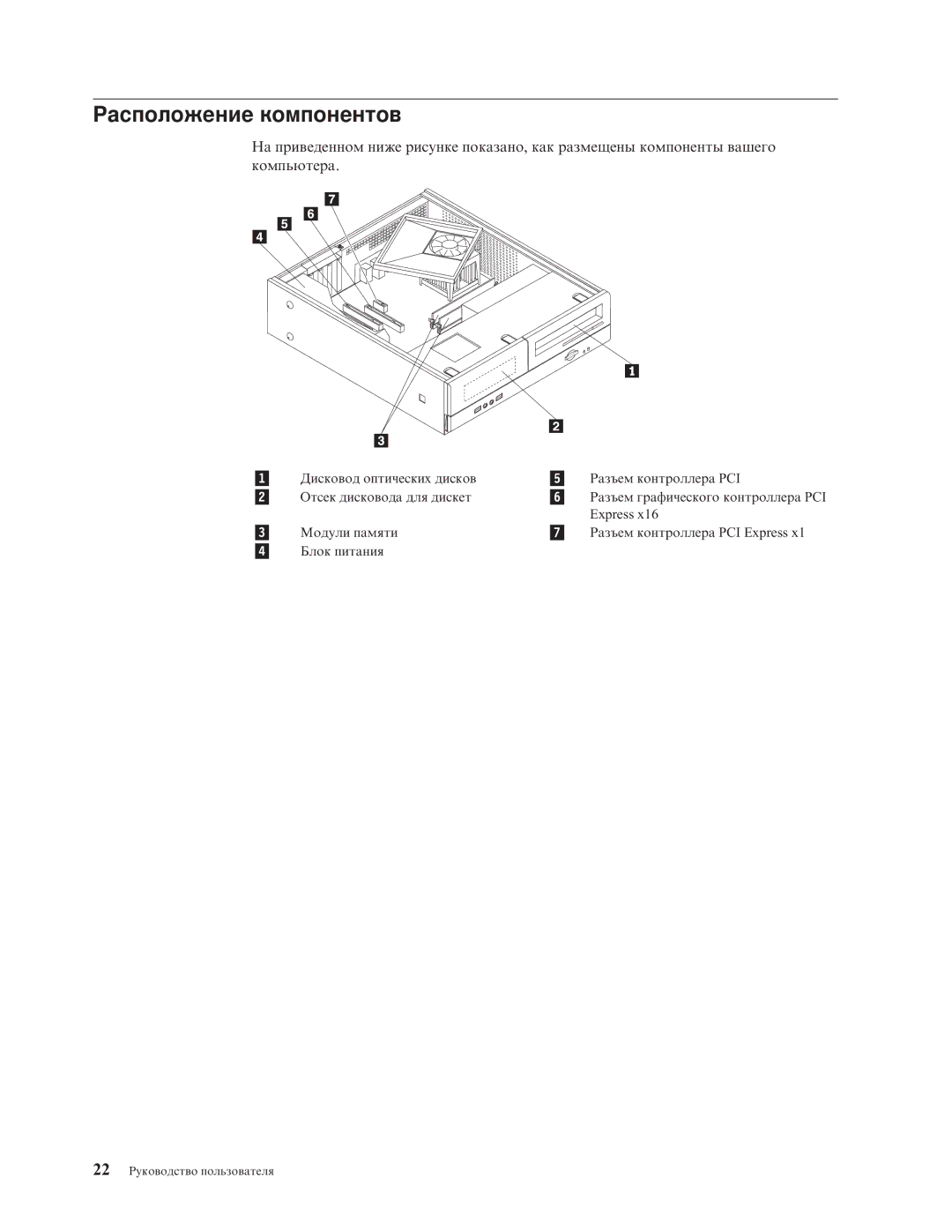 Lenovo 7391, 7397, 7392, 7398, 7396, 7390 manual Расположение компонентов 