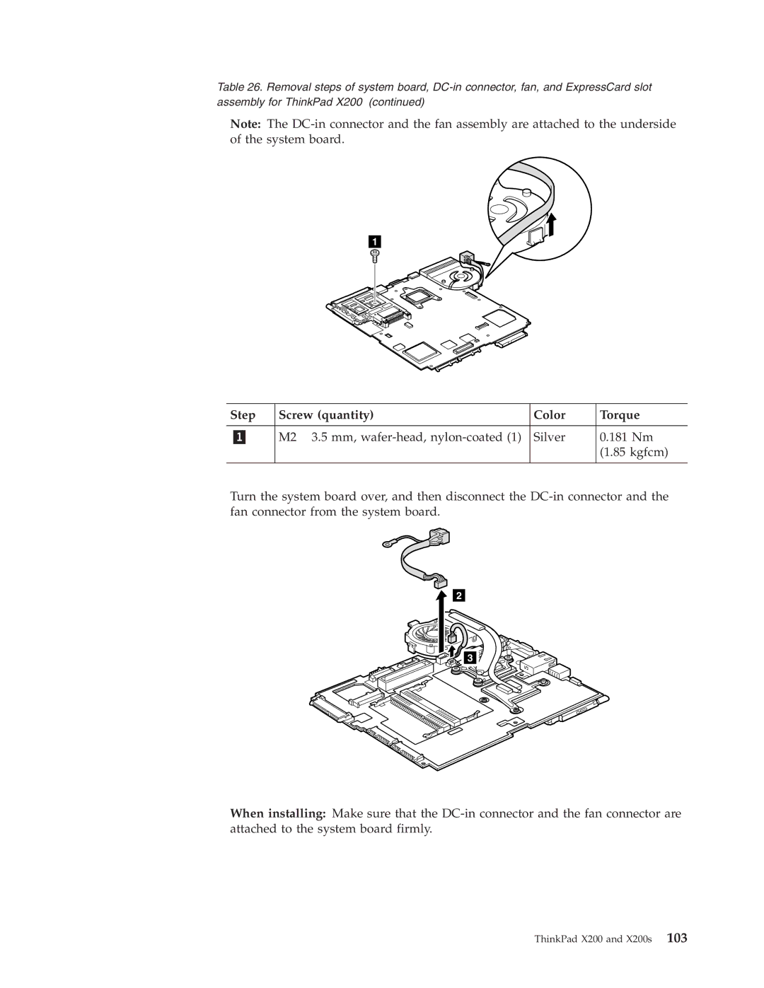 Lenovo 74506CU, 74536BU, 745369U, 74506BU, 74506AU, 745069U, 745068U, 7453FDU, 7454GKU, X200S Step Screw quantity Color Torque 