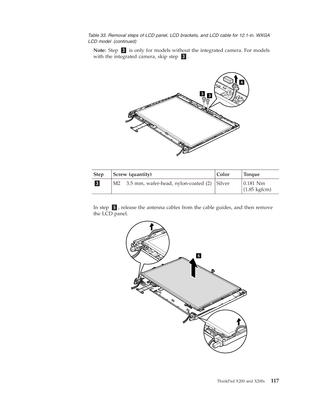 Lenovo 745069U, 74536BU, 74506CU, 745369U, 74506BU, 74506AU, X200S Is only for models without the integrated camera. For models 