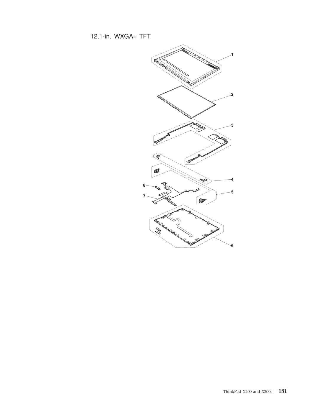 Lenovo X200S, 74536BU, 74506CU, 745369U, 74506BU, 74506AU, 745069U, 745068U, 7453FDU, 7454GKU manual 12.1-in. WXGA+ TFT 