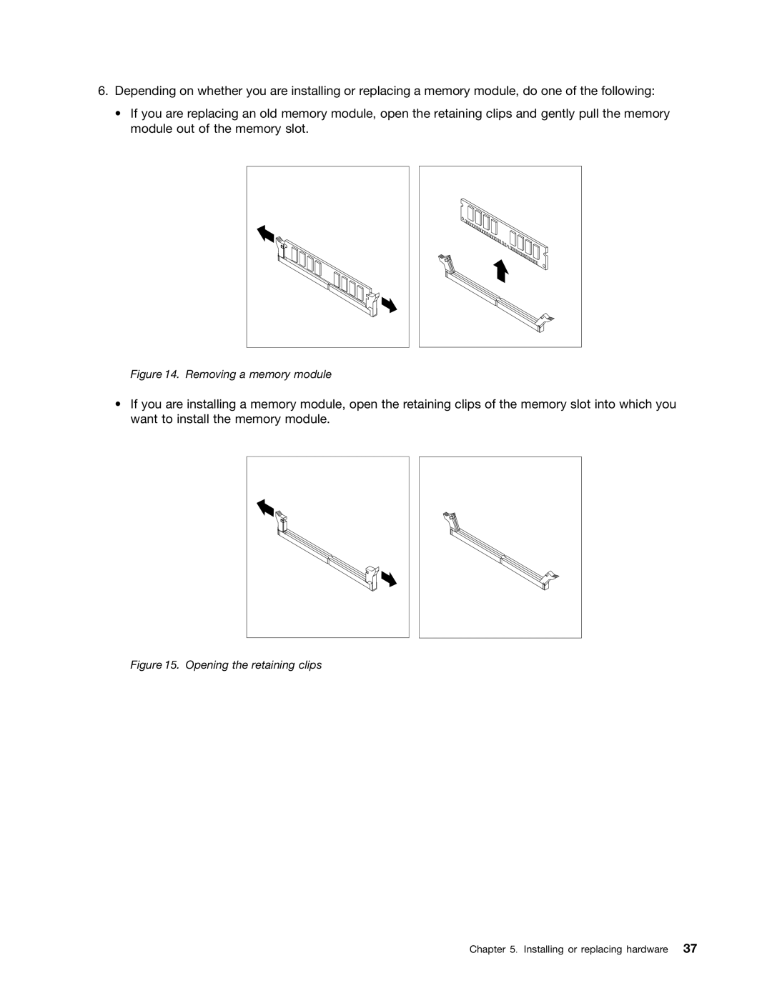 Lenovo 1730, 7517, 5069, 5048, 5034, 5030, 5037, 4166, 4169, 268 manual Removing a memory module 