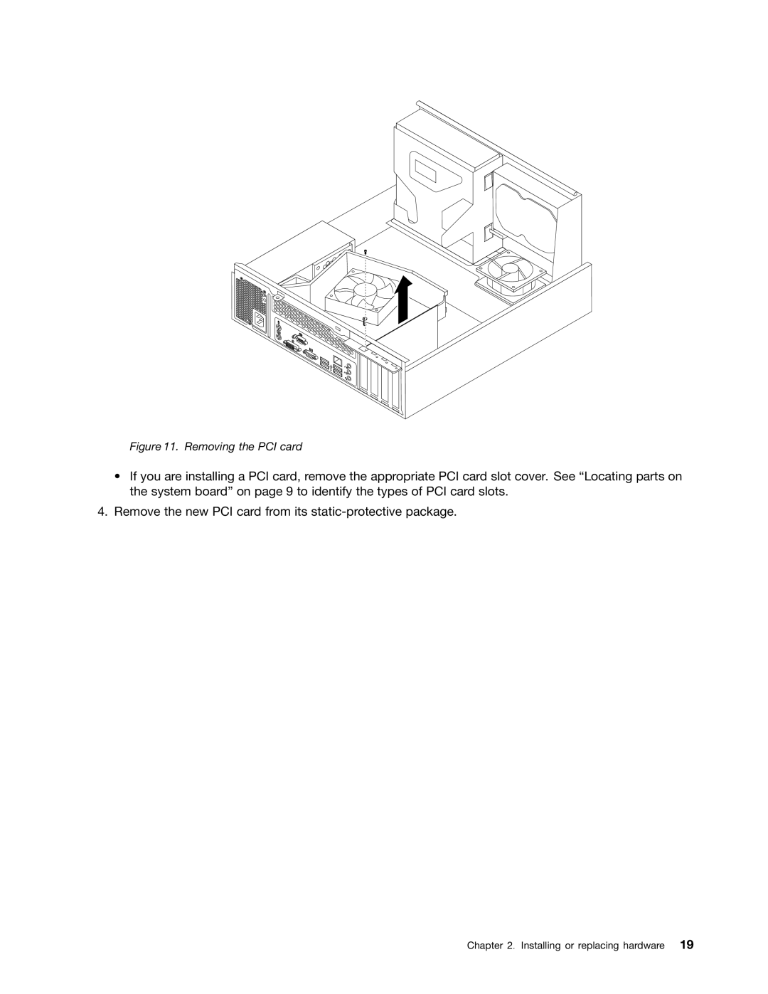 Lenovo 154, 7548, 104, 7539 manual Removing the PCI card 