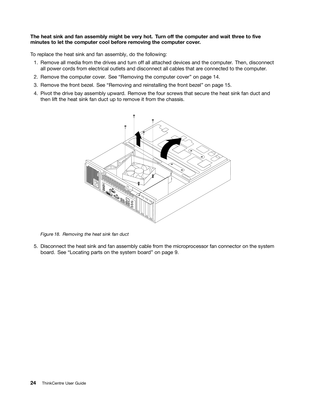 Lenovo 7548, 104, 7539, 154 manual Removing the heat sink fan duct 