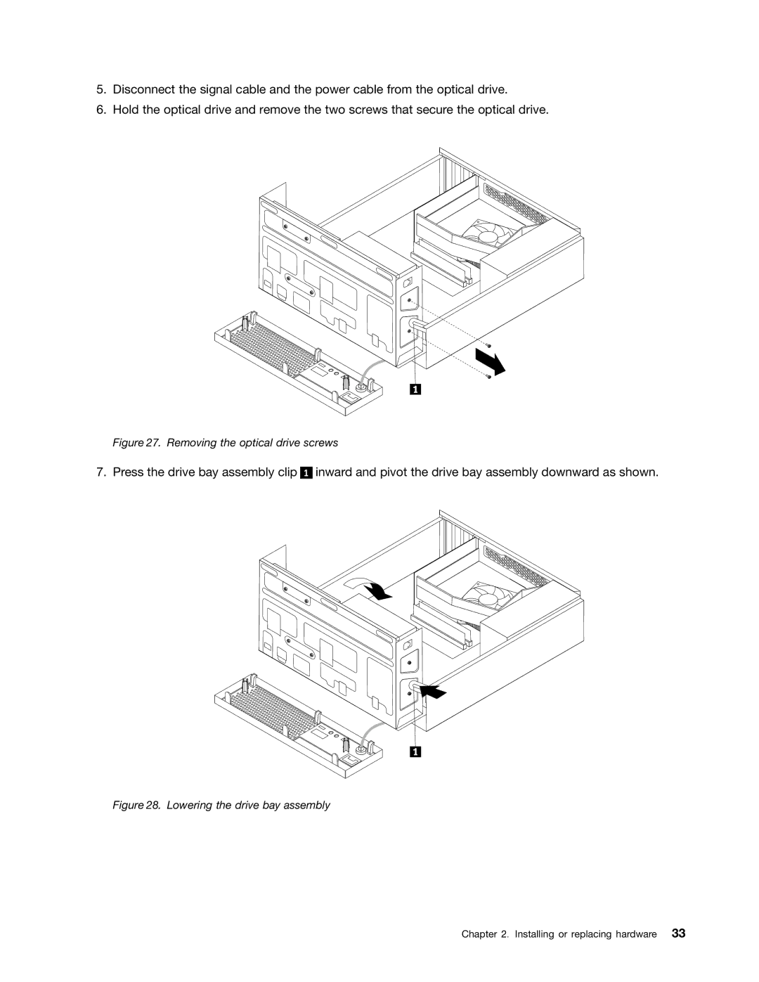 Lenovo 104, 7548, 7539, 154 manual Removing the optical drive screws 