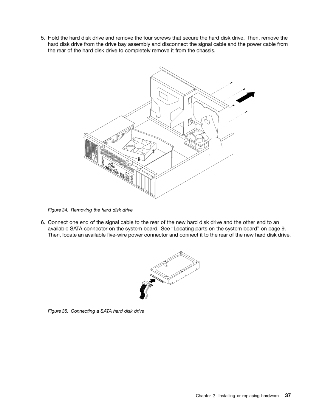 Lenovo 104, 7548, 7539, 154 manual Removing the hard disk drive 