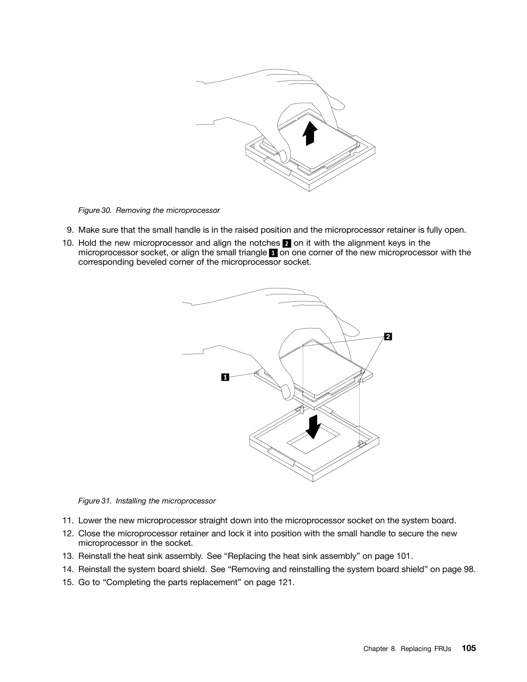 Lenovo 7567, 7558, 5068 manual Removing the microprocessor 