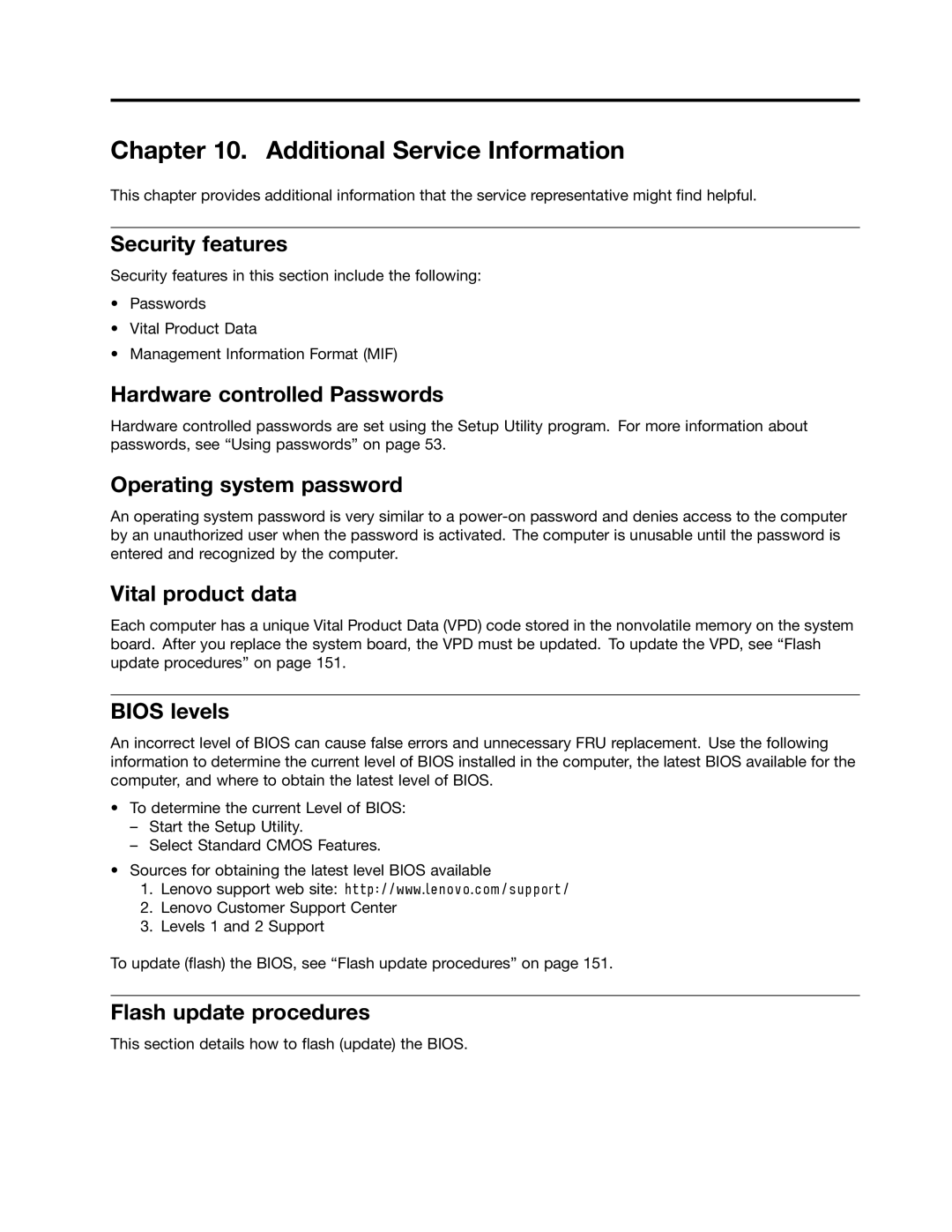 Lenovo 7558, 7567, 5068 manual Additional Service Information 