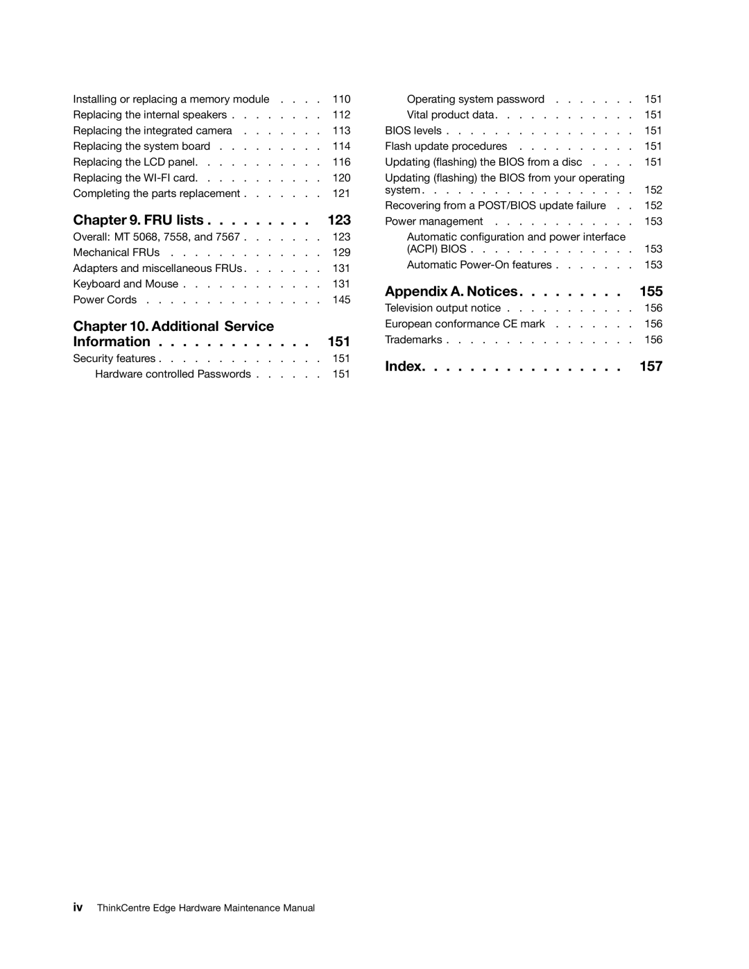 Lenovo 7567, 7558, 5068 manual Appendix A. Notices 155 