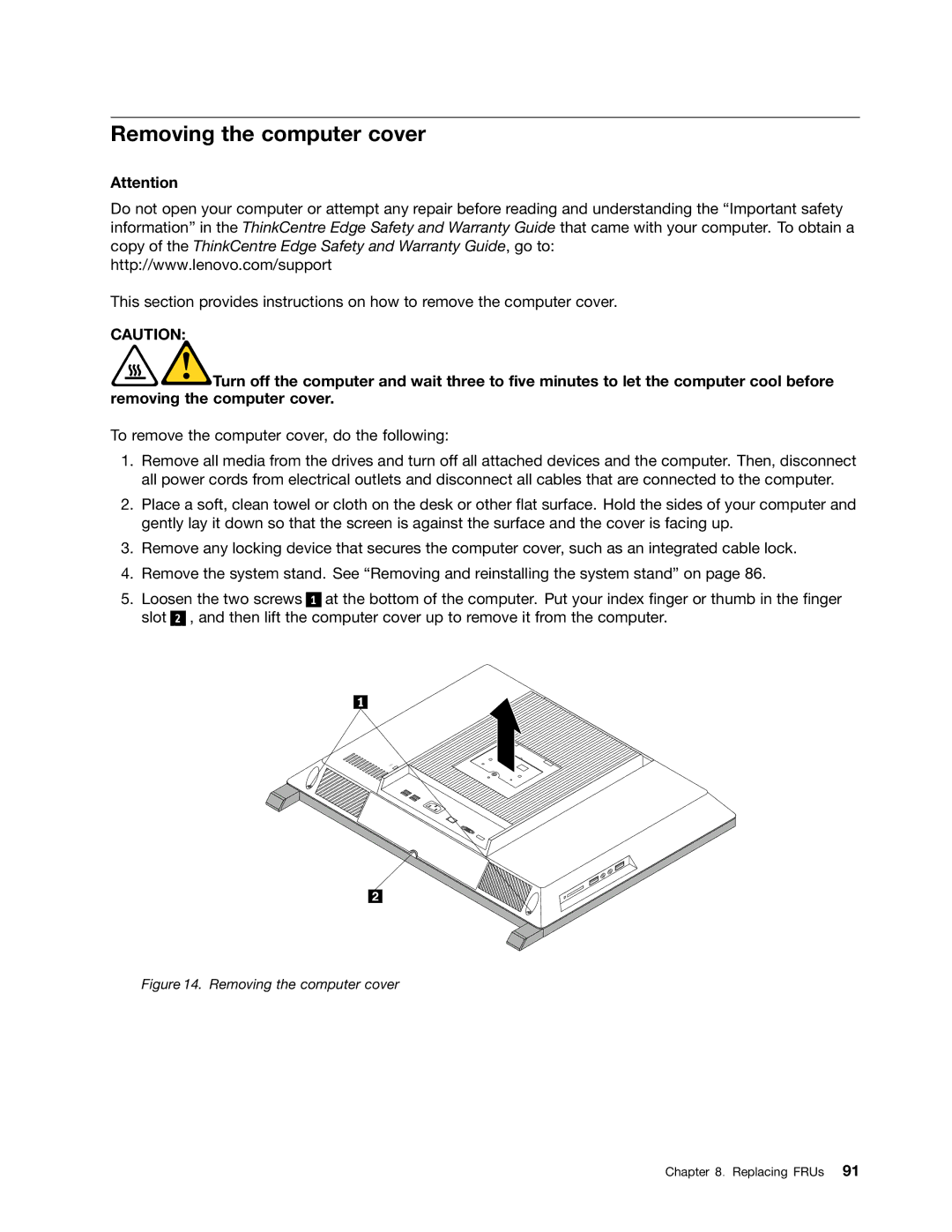 Lenovo 7558, 7567, 5068 manual Removing the computer cover 