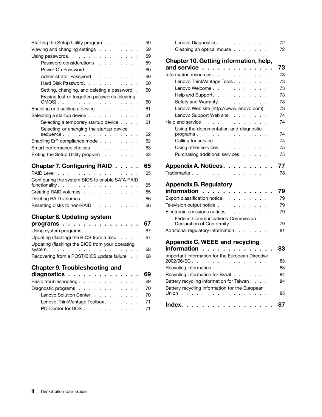 Lenovo 7821, 7782, 7824, 7823, 7783 manual Appendix A. Notices 