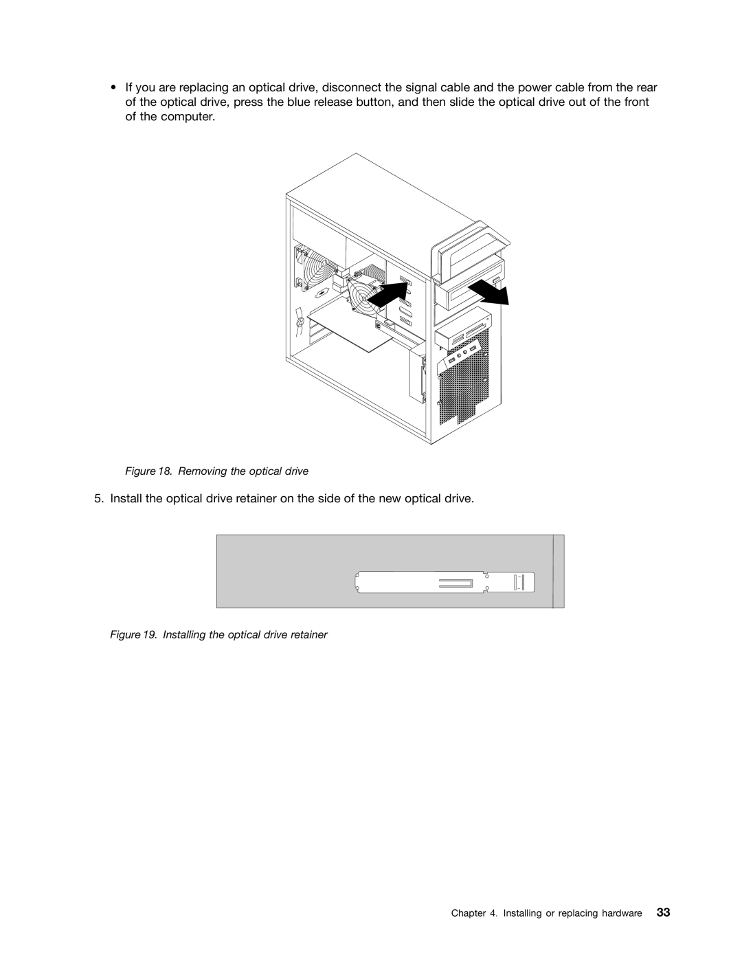 Lenovo 7783, 7782, 7824, 7823, 7821 manual Removing the optical drive 