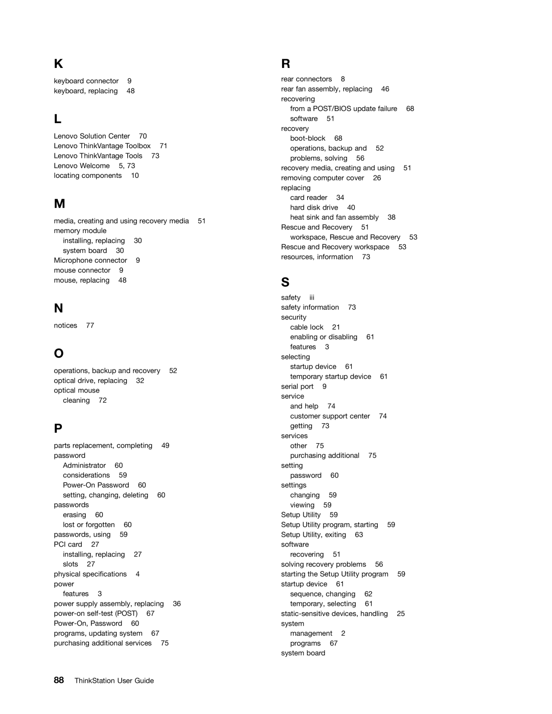 Lenovo 7783, 7782, 7824, 7823, 7821 manual Setting, changing, deleting 