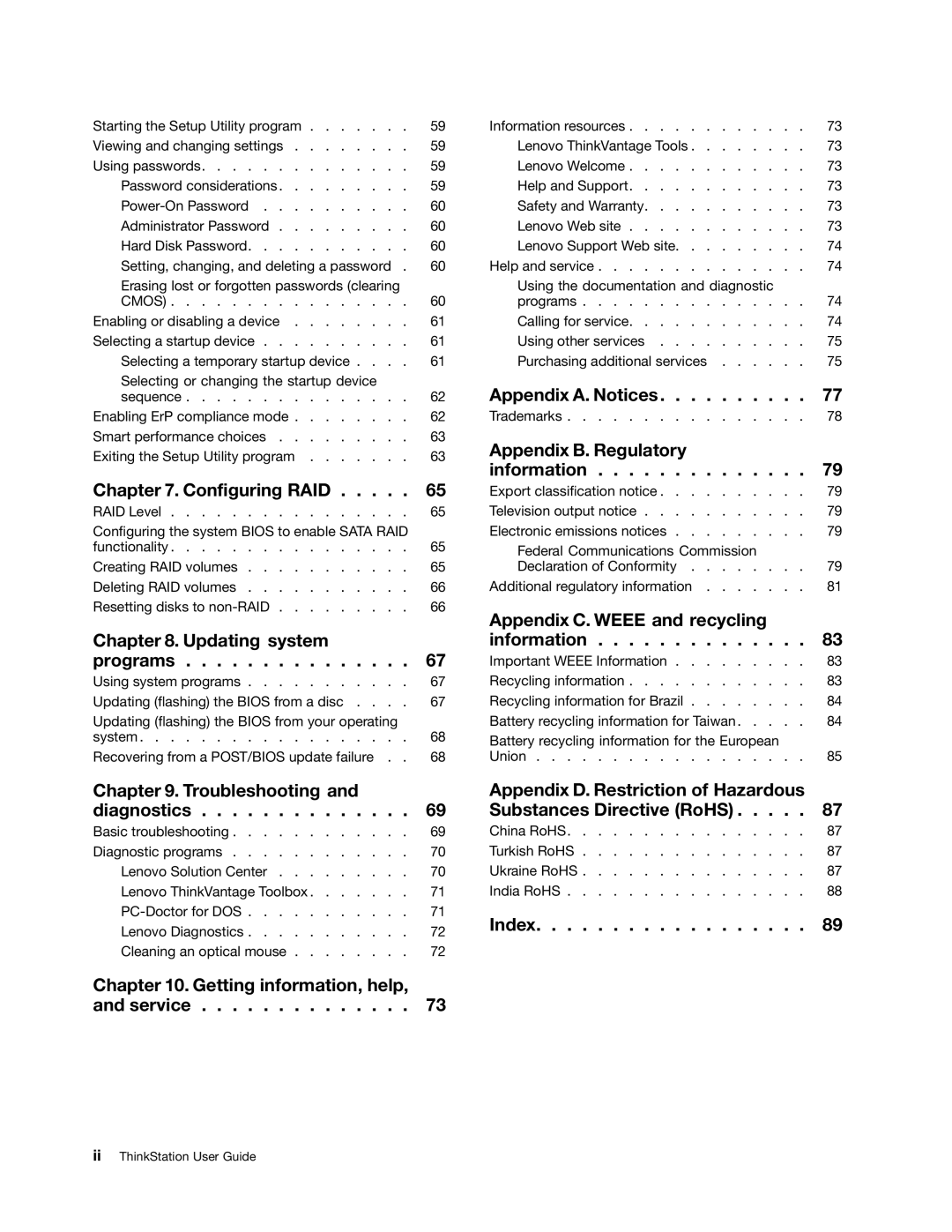 Lenovo 7821, 7782, 7824, 7823, 7783 manual Appendix A. Notices 