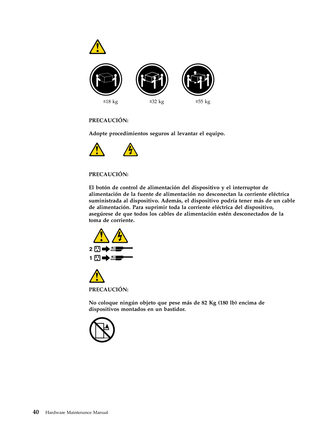 Lenovo 8087, 8094, 8089, 8088, 8090, 8086 manual Adopte procedimientos seguros al levantar el equipo 