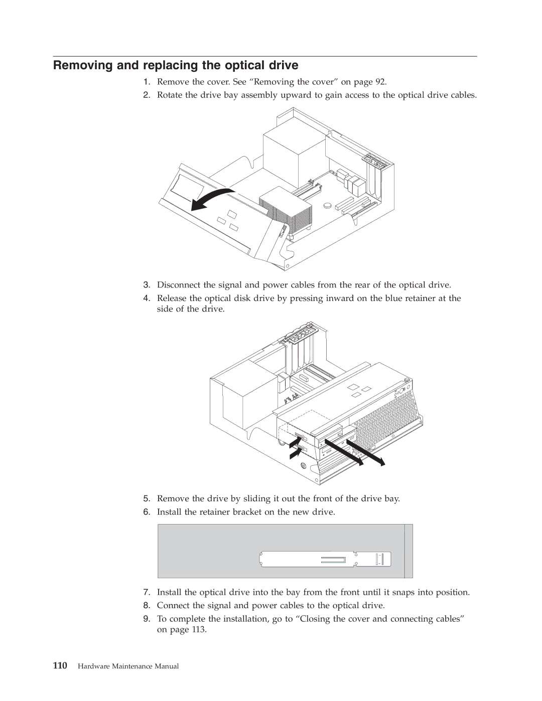 Lenovo 8098 manual Removing and replacing the optical drive 