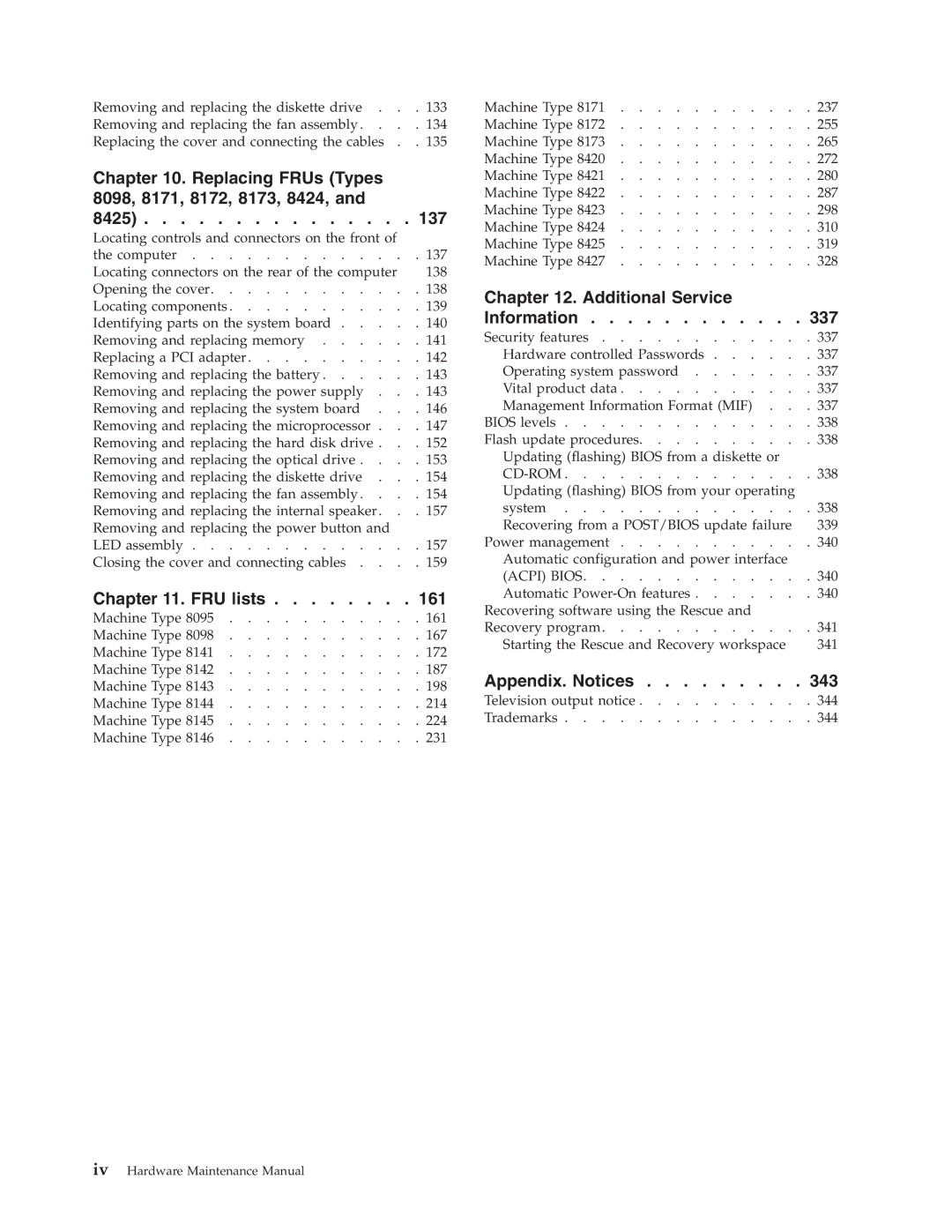 Lenovo 8098 manual 8425, Acpi Bios 