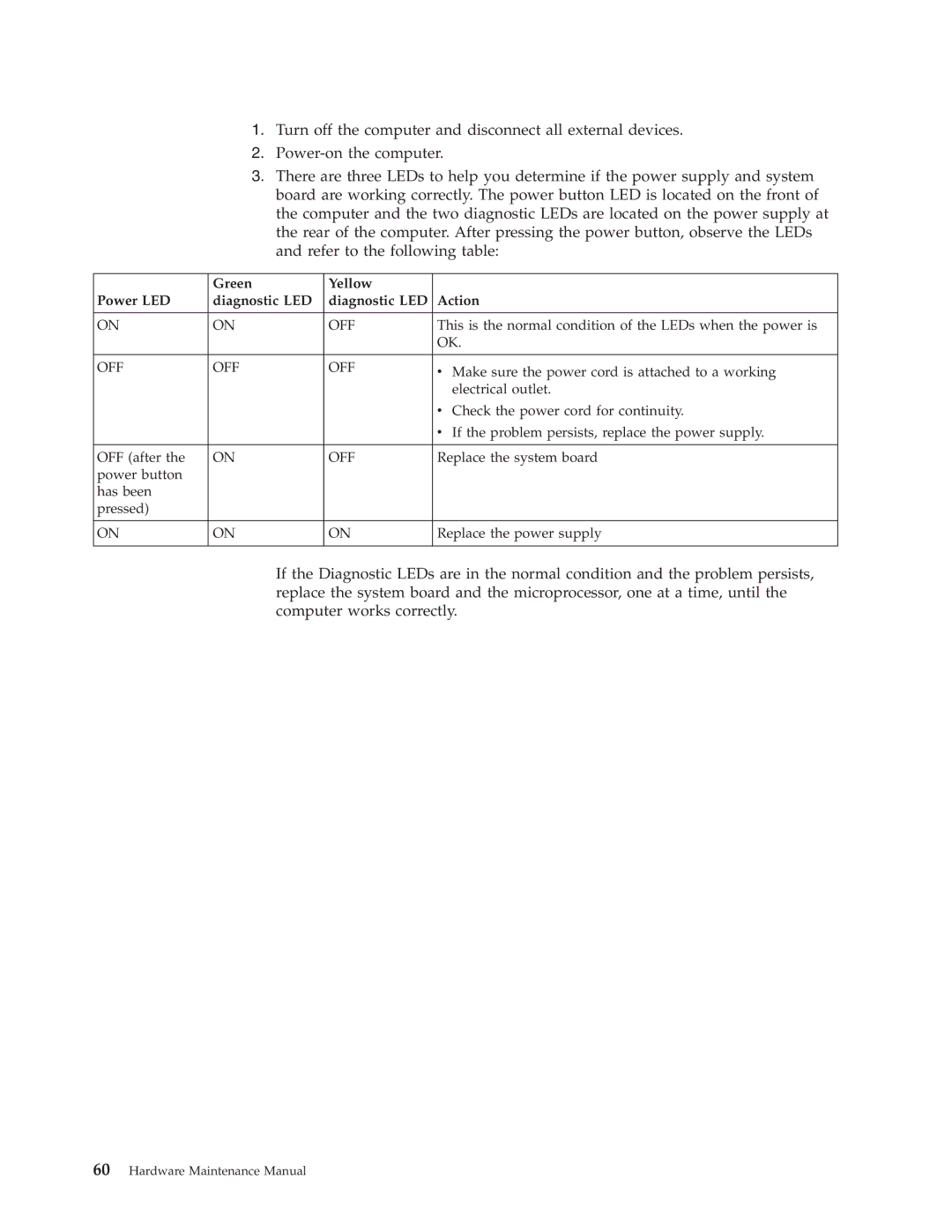 Lenovo 8098 manual Make sure the power cord is attached to a working 