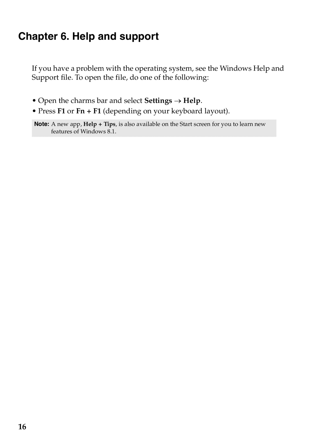 Lenovo 8.1 and up manual Help and support 