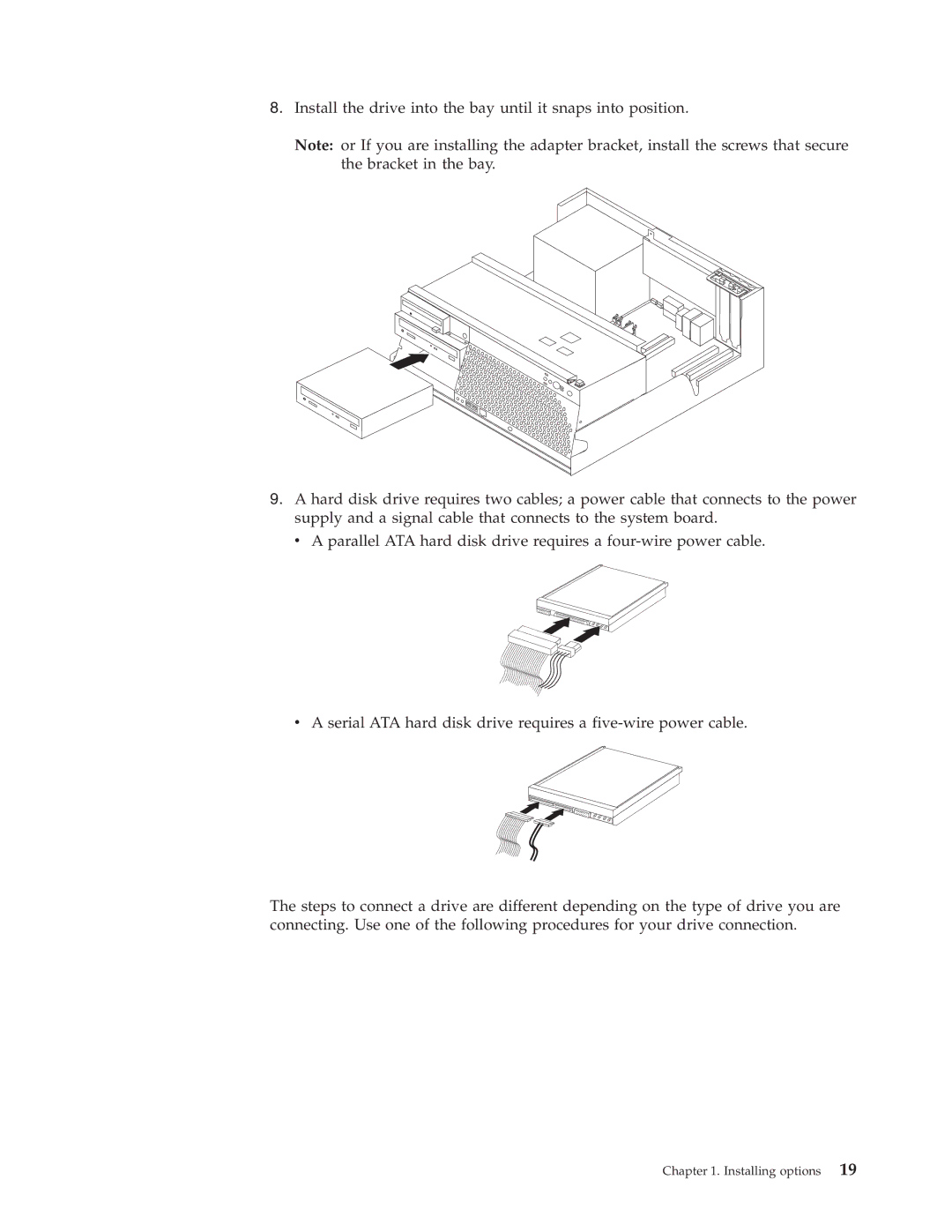 Lenovo 8134, 8135, 8133, 8136, 8129, 8132 manual Installing options 