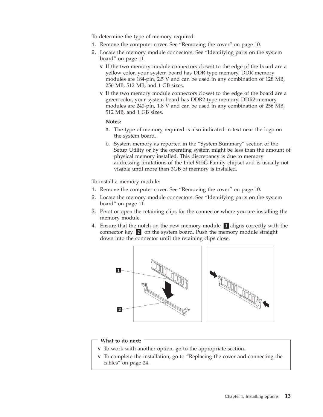 Lenovo 8423, 8146, 8427, 8422, 8143, 8144, 8097 manual What to do next 