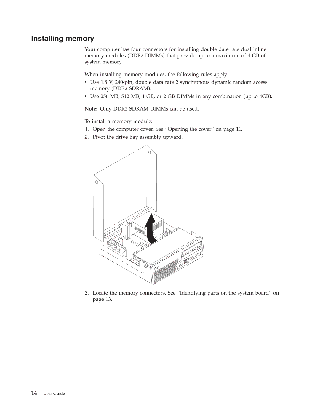 Lenovo 8211, 8154, 8214, 8165, 8212, 8213, 8162, 8161, 8164, 8163, 8111 manual Installing memory 