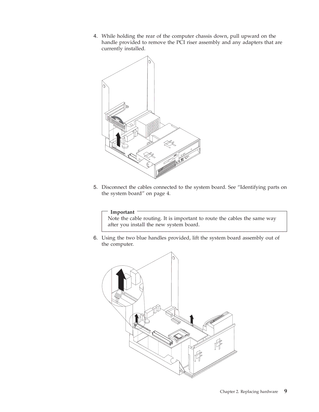 Lenovo 8099, 8160, 8155 manual Replacing hardware 