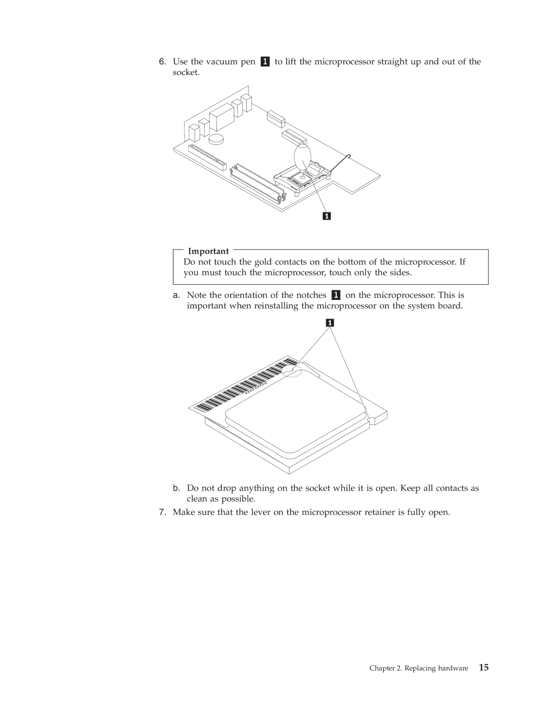 Lenovo 8099, 8160, 8155 manual Replacing hardware 