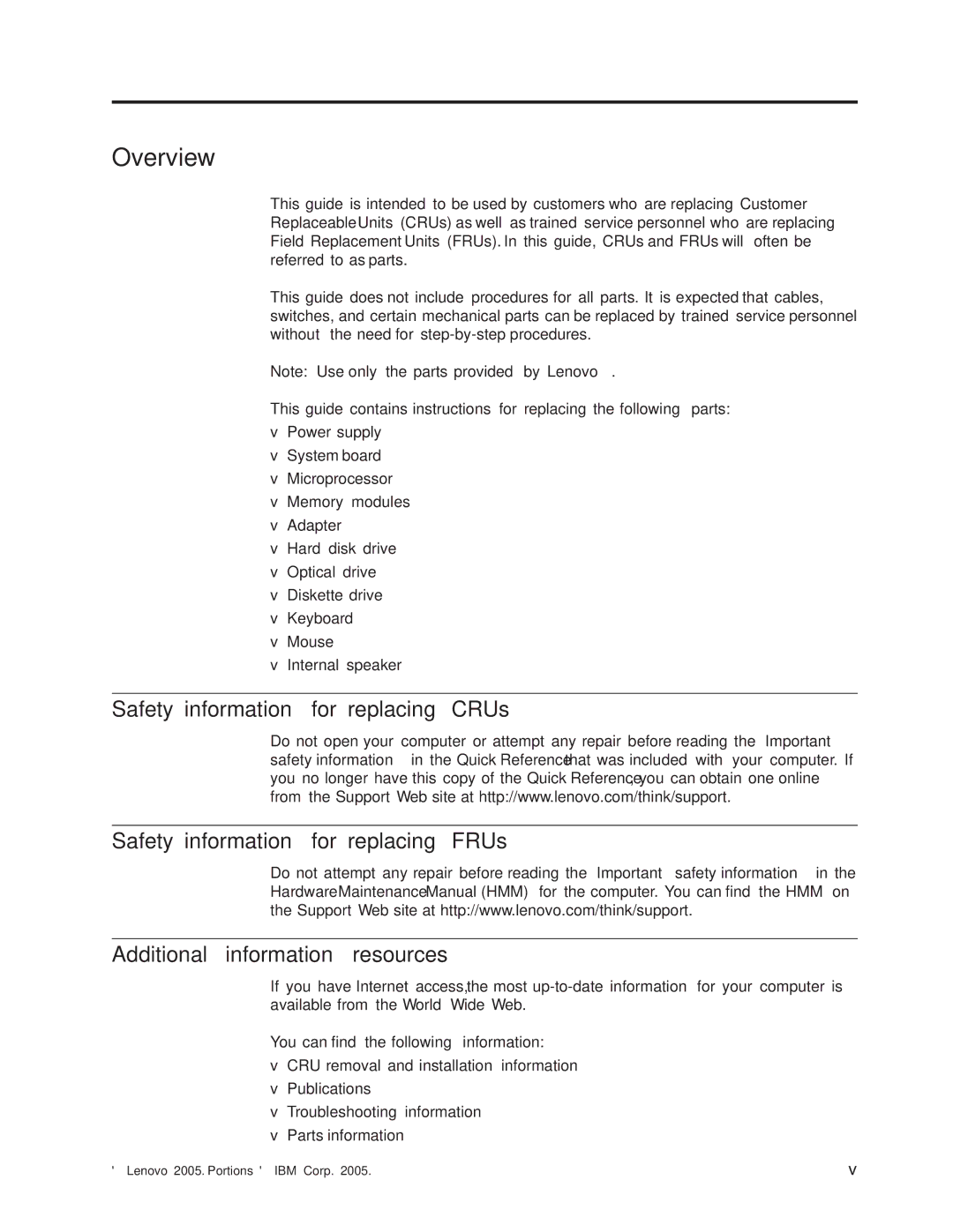 Lenovo 8155, 8160, 8099 manual Overview 