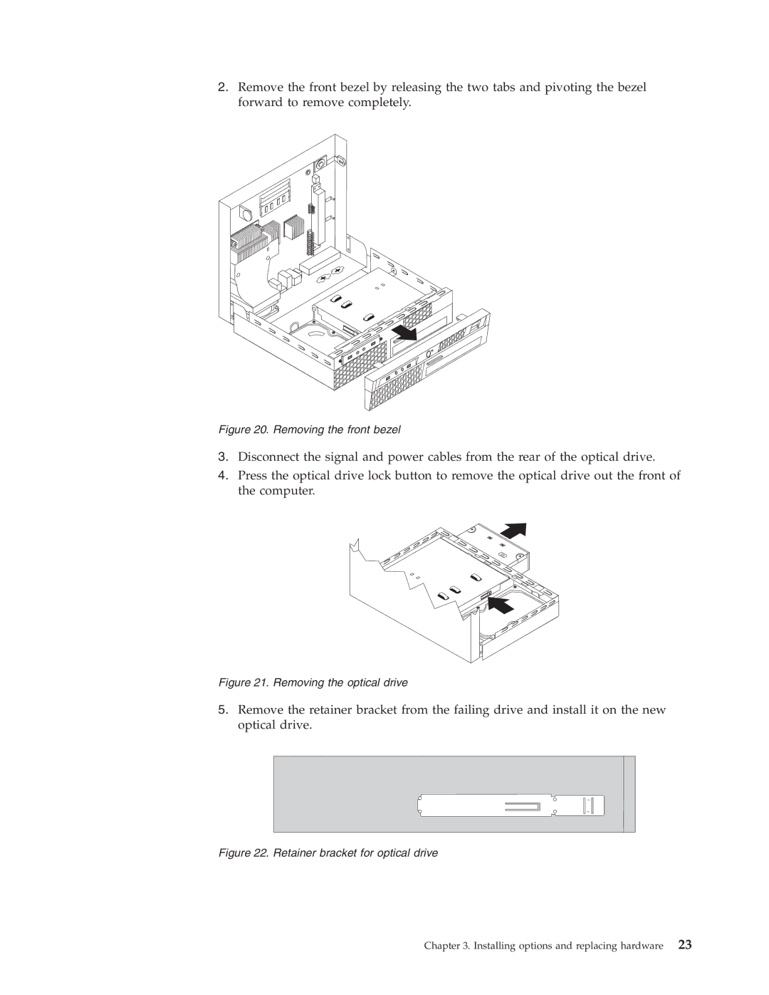 Lenovo 8336 manual Removing the optical drive 