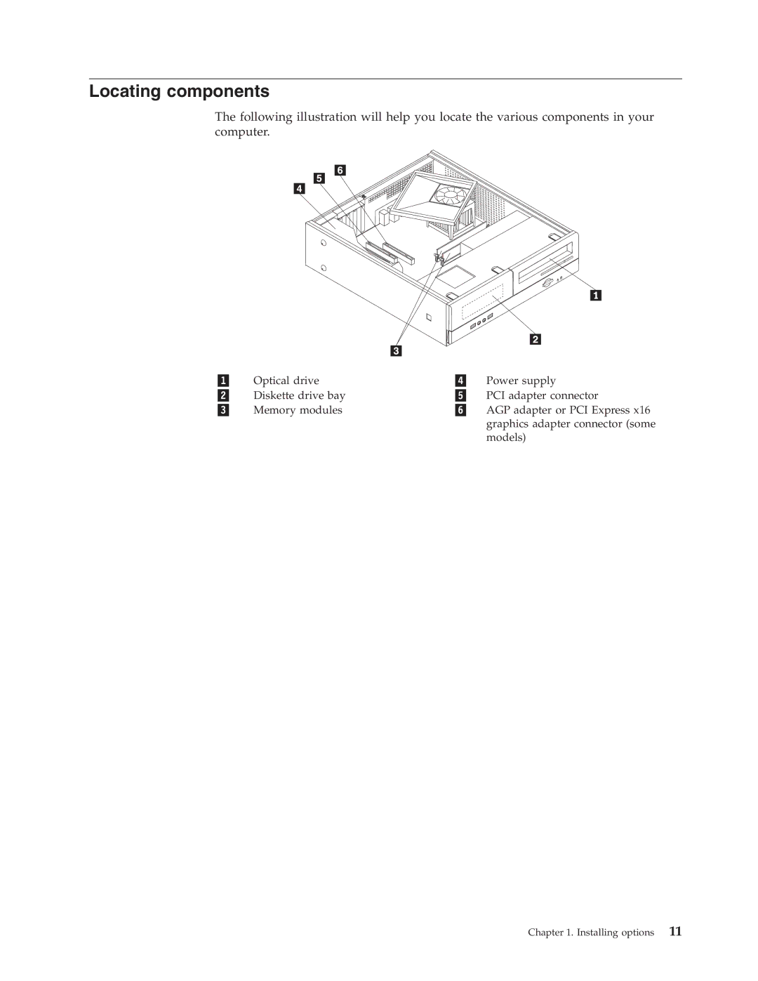 Lenovo 8459, 8455, 8453, 8454, 8460, 8457, 8458, 8456 manual Locating components 