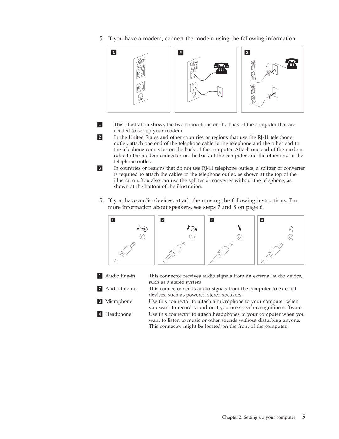 Lenovo 8813, 8796, 8808, 8800, 8804, 8792, 8010 manual Setting up your computer 