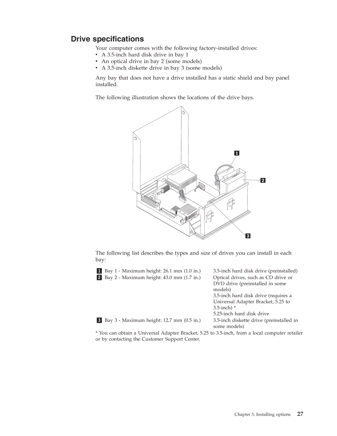 Lenovo 8796, 8813, 8808, 8800, 8804, 8792, 8010 manual Drive specifications 