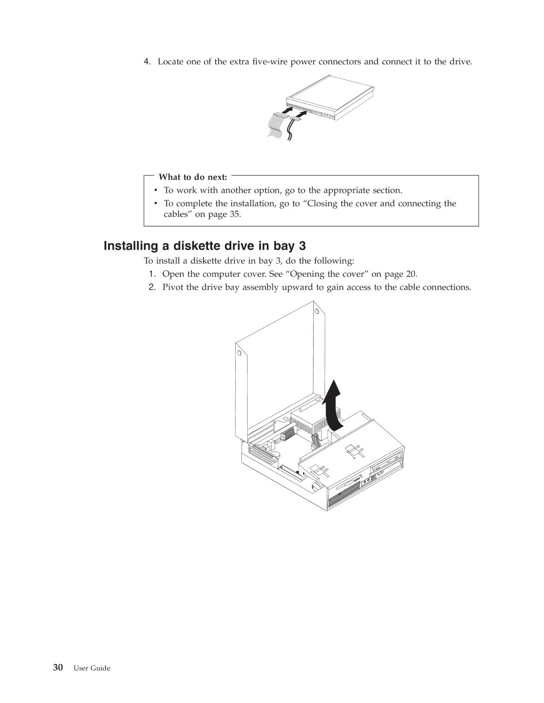 Lenovo 8804, 8813, 8796, 8808, 8800, 8792, 8010 manual Installing a diskette drive in bay 