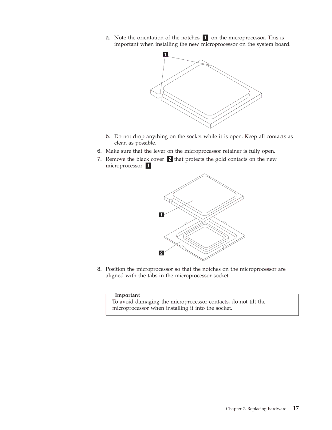 Lenovo 8804, 8813, 8796, 8808, 8800, 8792, 8010 manual Replacing hardware 